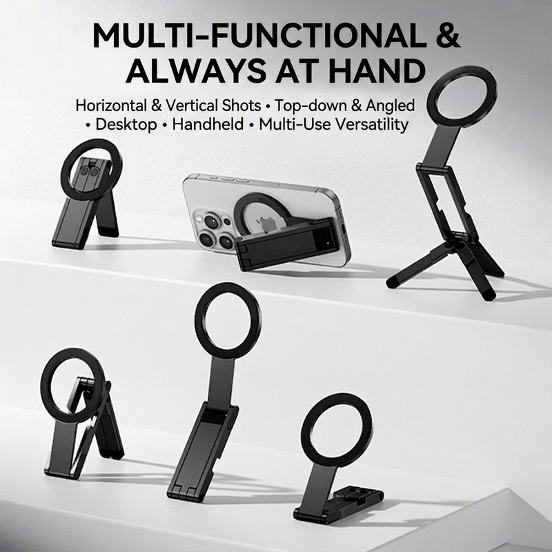 Desk Setup Apple - Ultra-Thin 0.8cm Magnetic Phone Tripod Stand