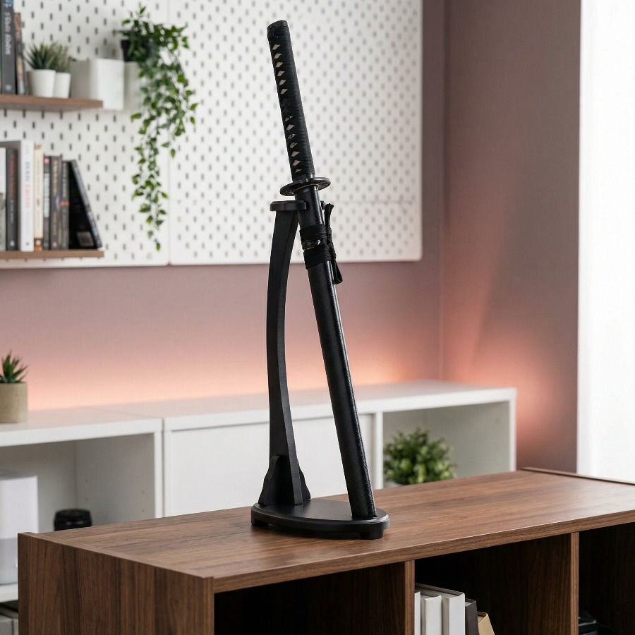 Desk Setup Shelves - Vertical Katana Stand Sword Shelf Support