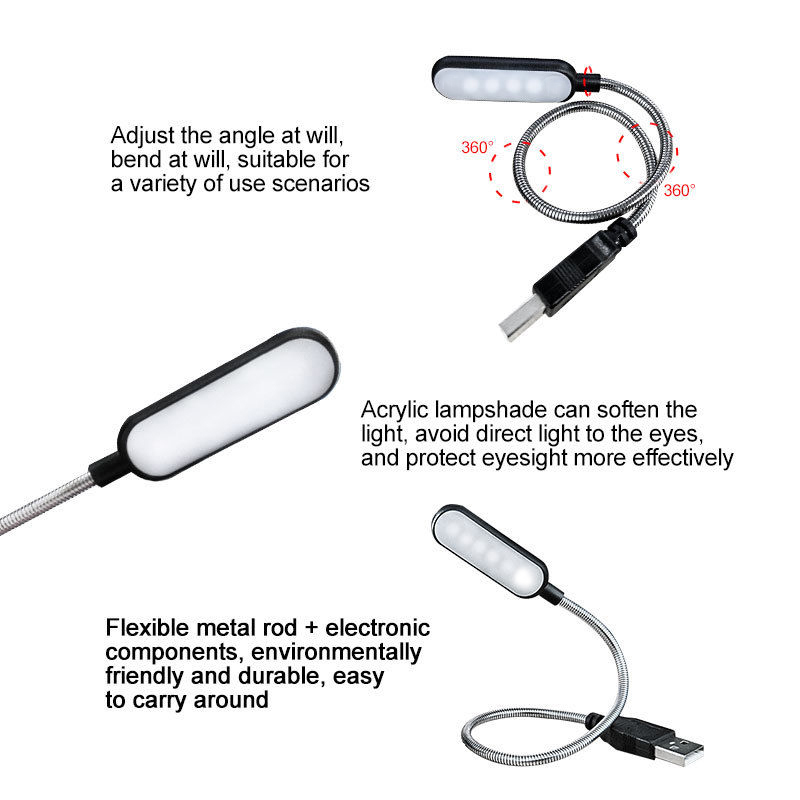 Bộ 4 Bóng LED Sách Đèn USB Di  - đánh giá và giá Desk Setup Maker