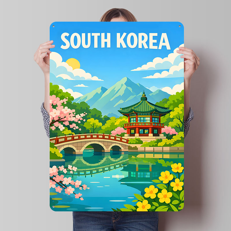 South Korea Travel Poster Cust - đánh giá và giá Desk Setup Vintage