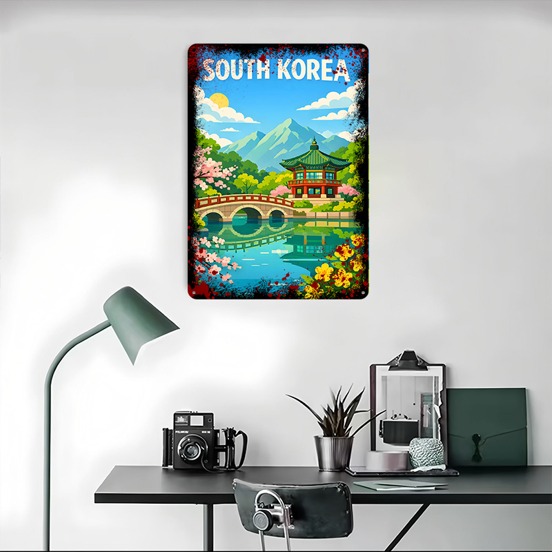 South Korea Travel Poster Cust - đánh giá và giá Desk Setup Vintage