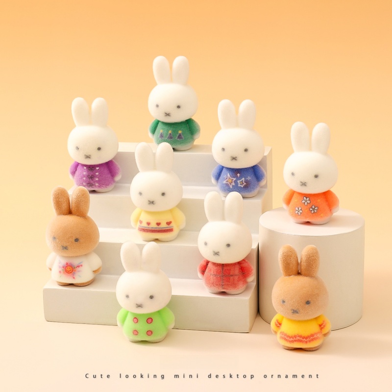 Kawaii Flocking Miffy Rabbit S - đánh giá và giá Desk Setup Shelves