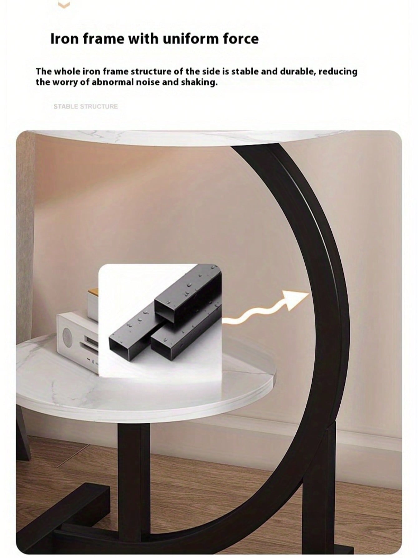 Round C-Shaped Storage Table W - đánh giá và giá Desk Setup Shelves
