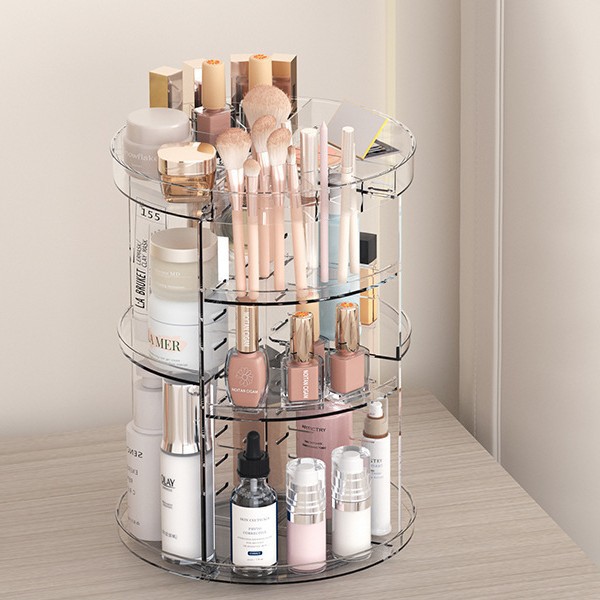 360-Degree Rotating Cosmetic S - đánh giá và giá Desk Setup Shelves