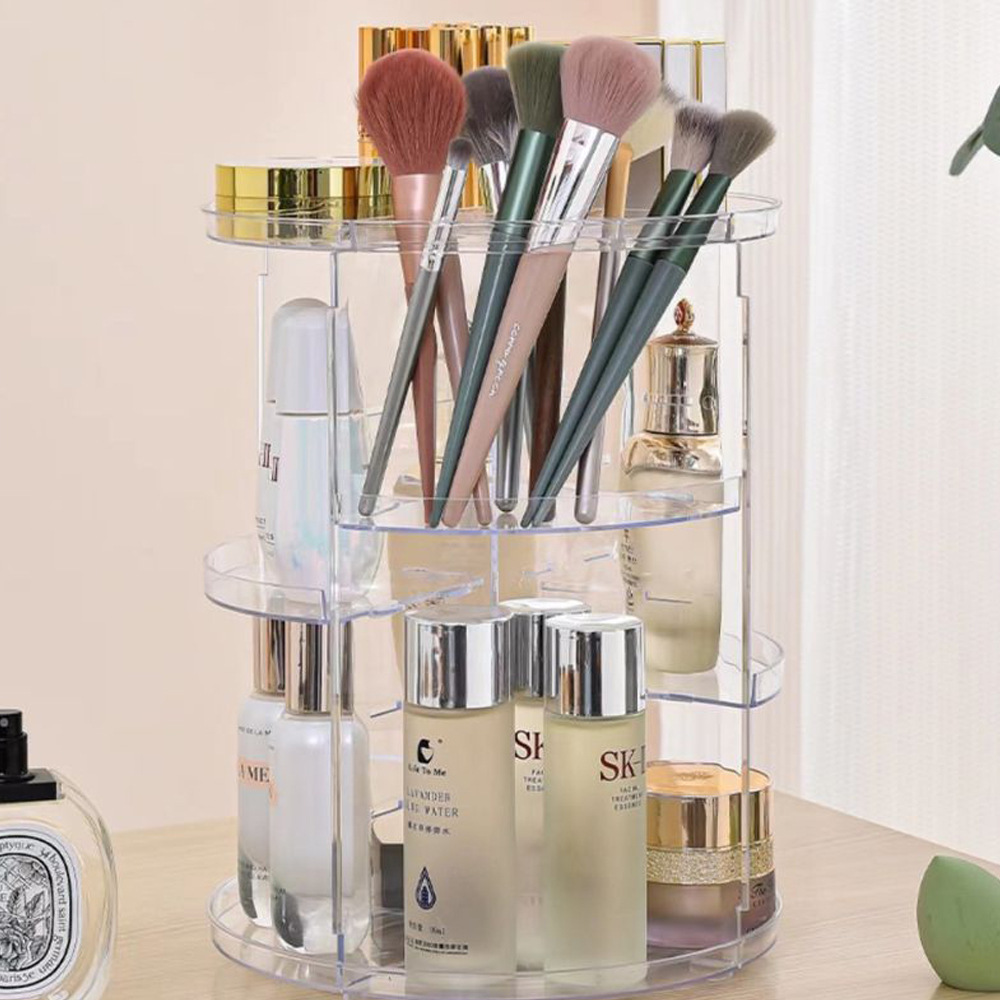 360-Degree Rotating Cosmetic S - đánh giá và giá Desk Setup Shelves