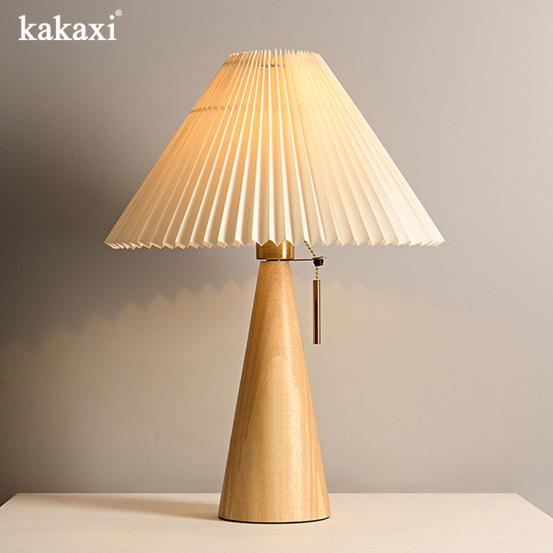 Retro Solid Wood Table Lamp No - đánh giá và giá Desk Setup Vintage
