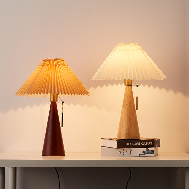 Retro Solid Wood Table Lamp No - đánh giá và giá Desk Setup Vintage