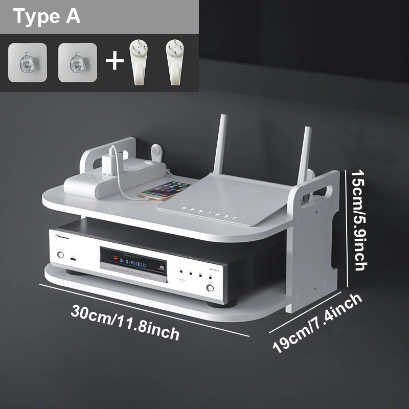Wall-Mounted Router Cable Orga - đánh giá và giá Desk Setup Shelves