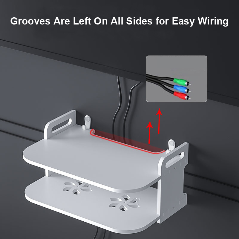 Wall-Mounted Router Cable Orga - đánh giá và giá Desk Setup Shelves