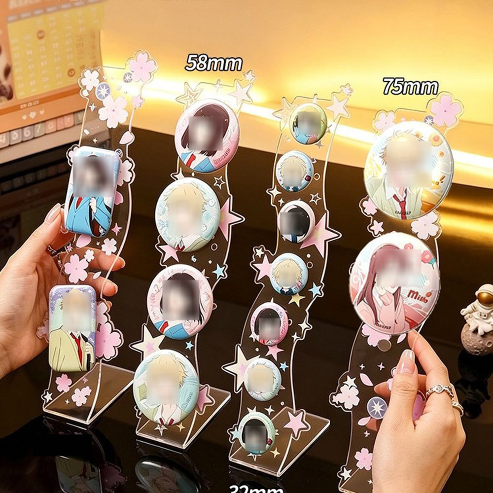 Wavy Acrylic Magnetic Badge Di - đánh giá và giá Korean Desk Setup