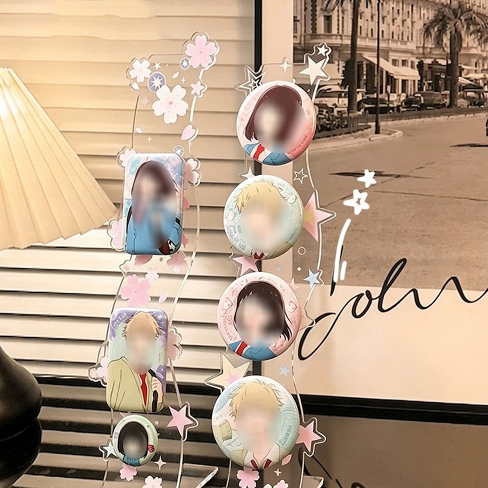Wavy Acrylic Magnetic Badge Di - đánh giá và giá Korean Desk Setup