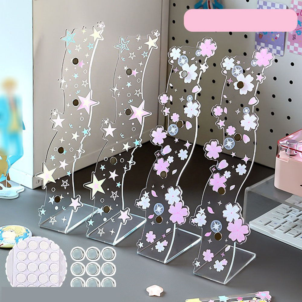 Wavy Acrylic Magnetic Badge Di - đánh giá và giá Korean Desk Setup