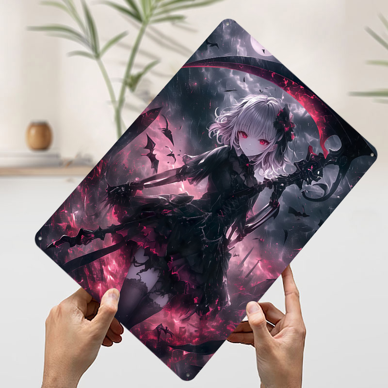 Demon Grim Reaper Girl Poster  - đánh giá và giá Desk Setup Vintage