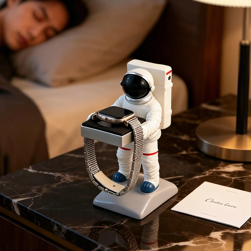 Creative Astronaut Resin Watch - đánh giá và giá Desk Setup Apple