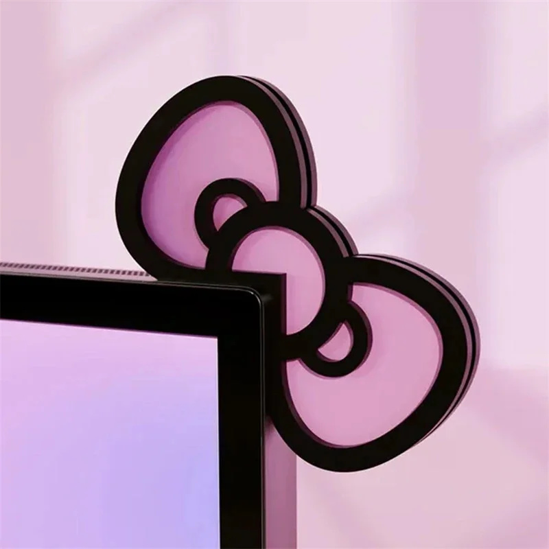 Kawaii Pink Acrylic Bow Monito - đánh giá và giá Desk Setup Accessories
