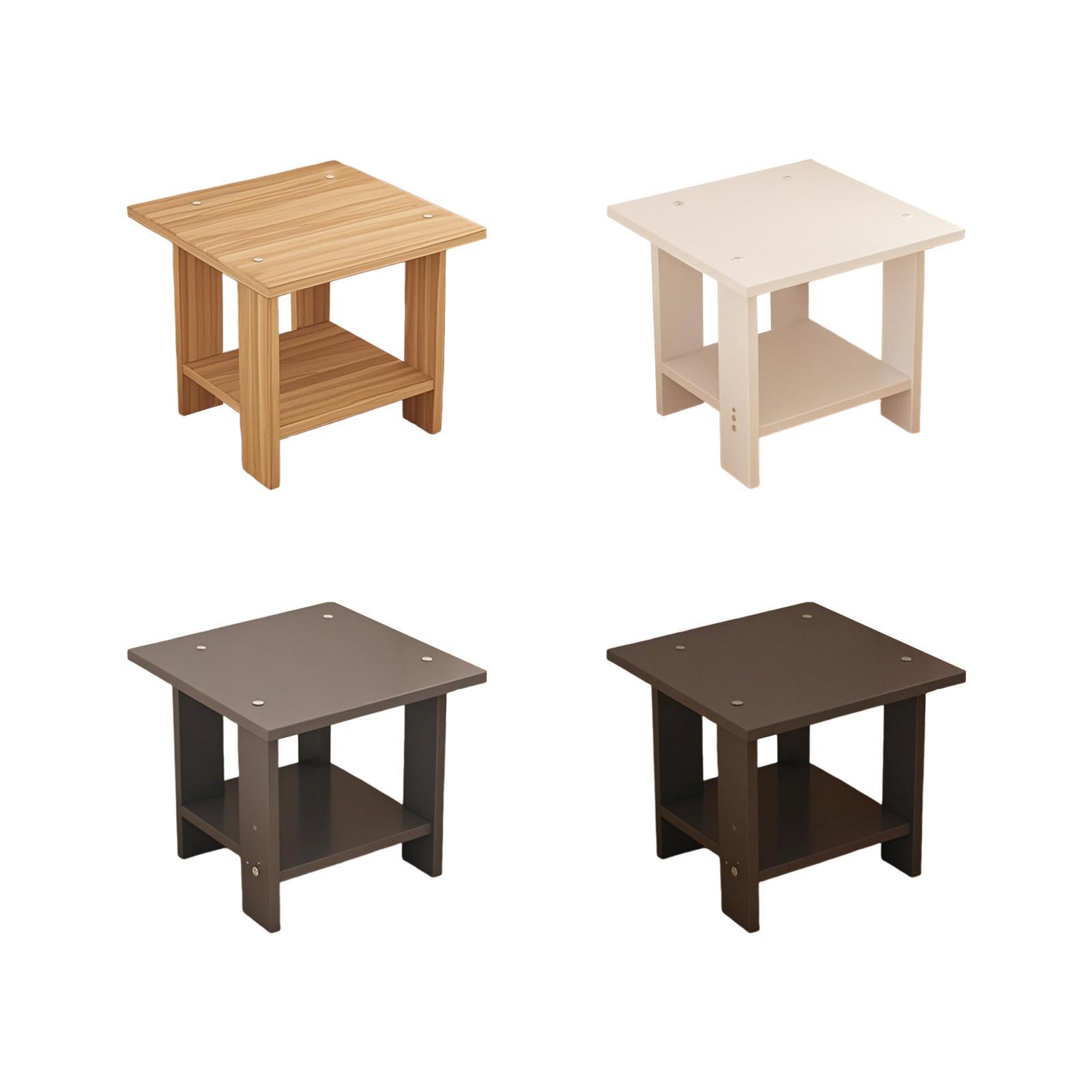 Wooden Double Layers Side Tabl - đánh giá và giá Desk Setup Maker
