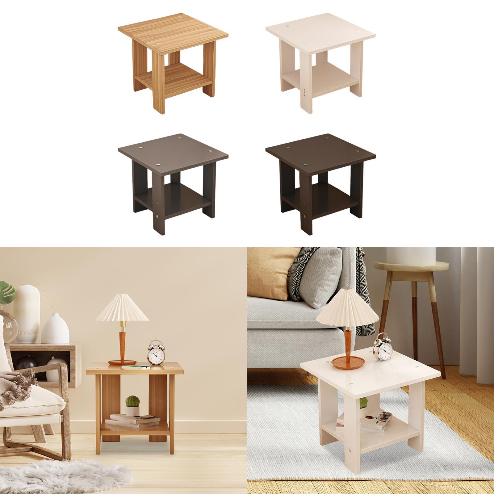 Wooden Double Layers Side Tabl - đánh giá và giá Desk Setup Maker