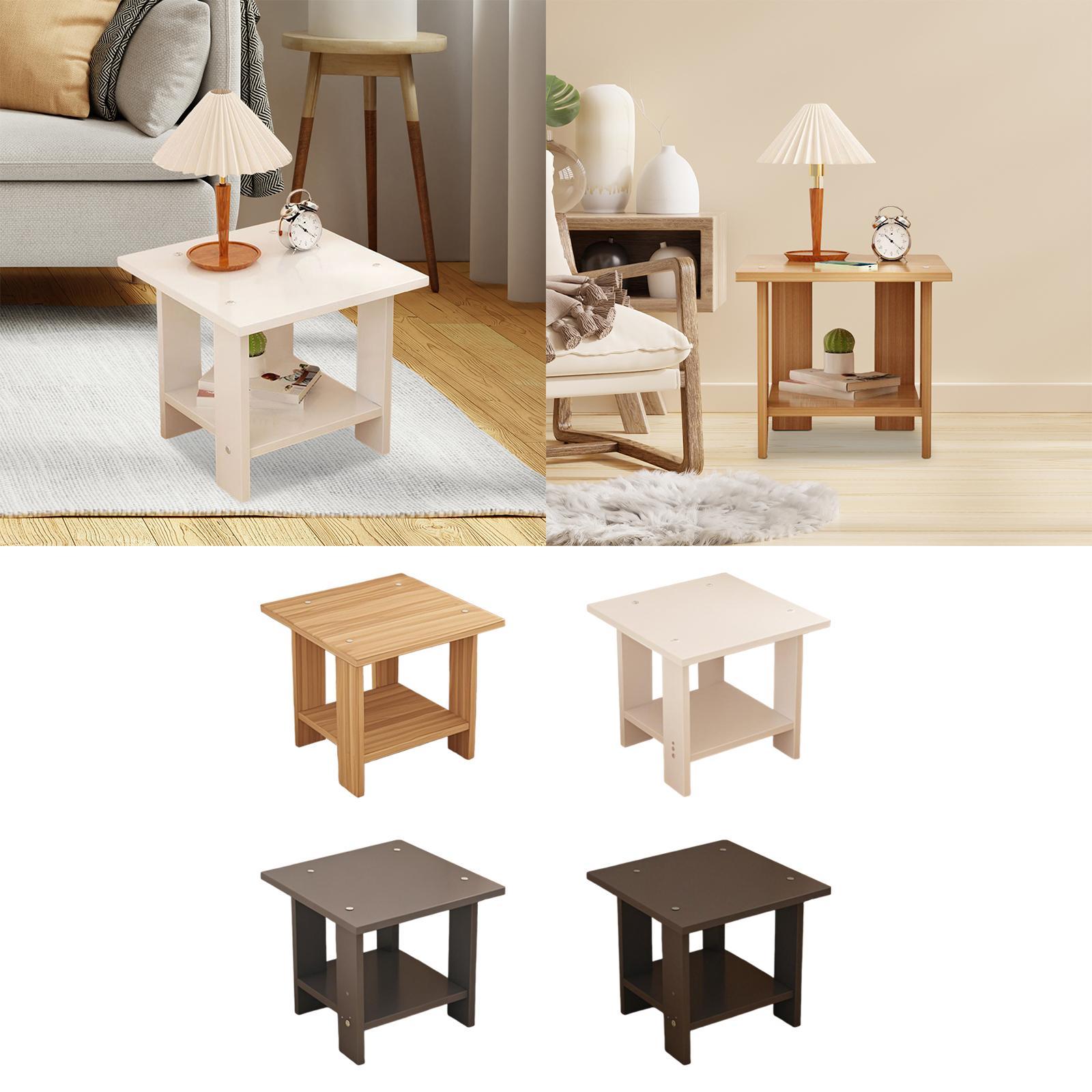 Wooden Double Layers Side Tabl - đánh giá và giá Desk Setup Maker