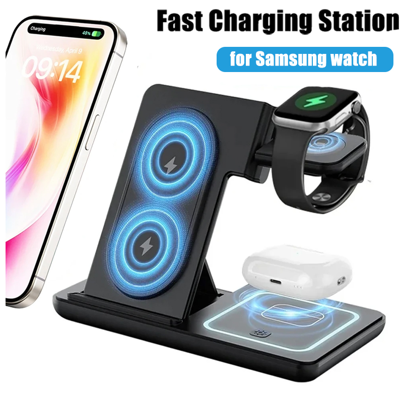 3 in 1 Foldable Wireless Charg - đánh giá và giá Desk Setup Apple