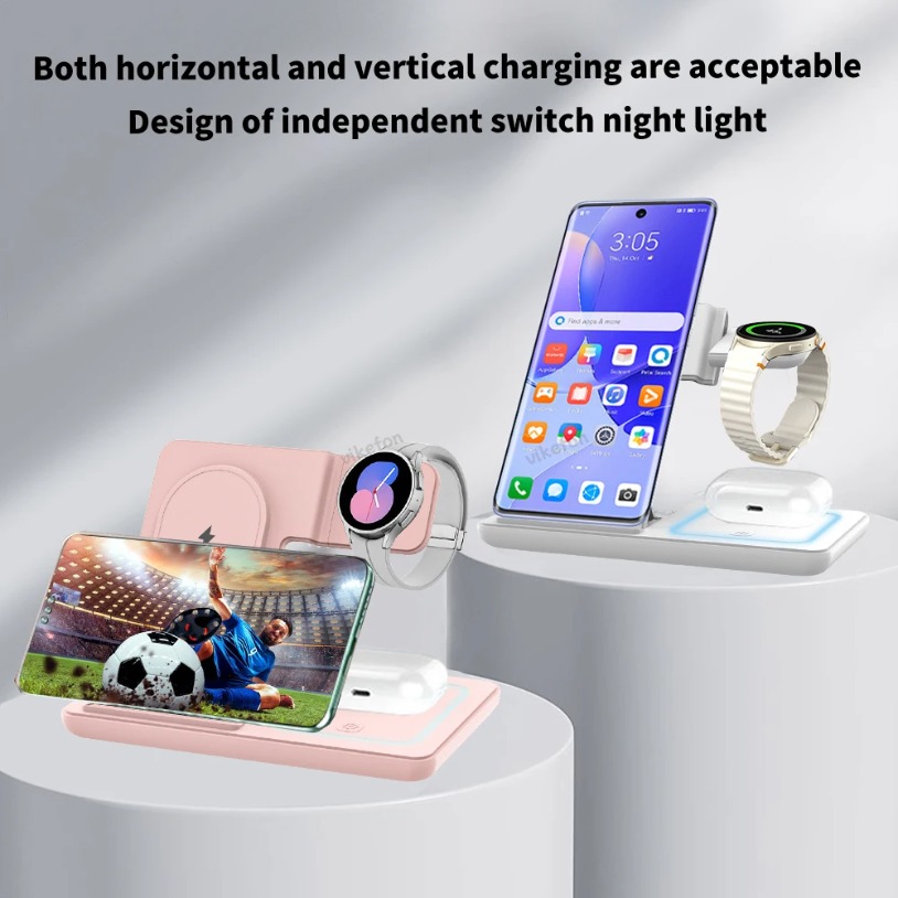 3 in 1 Foldable Wireless Charg - đánh giá và giá Desk Setup Apple