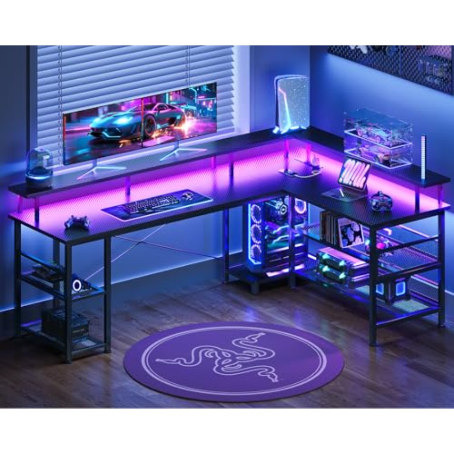 66 Large L Shaped Gaming Desk  - đánh giá và giá Desk Setup L Shaped