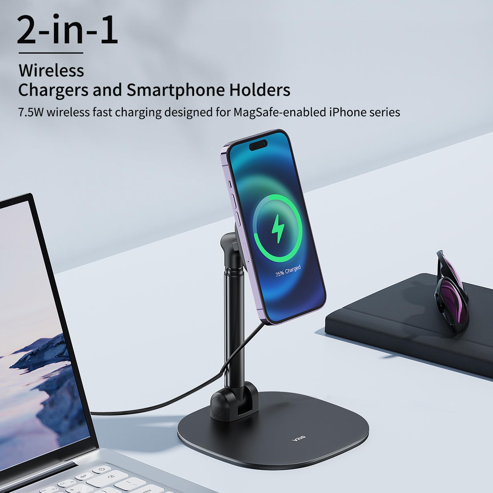 UURig VRig Desk Wireless Charg - đánh giá và giá Desk Setup Apple