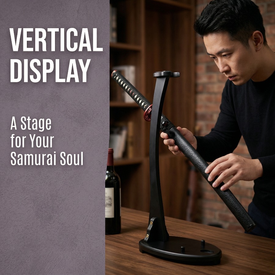Vertical Katana Stand Sword Sh - đánh giá và giá Desk Setup Shelves