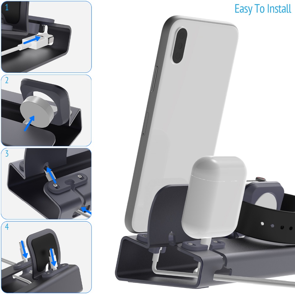 Charging Dock Station Stand Ho - đánh giá và giá Desk Setup Apple