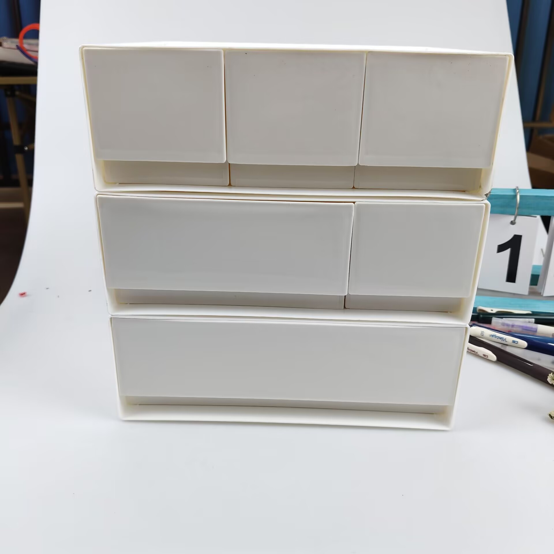 Desktop Storage Box, Drawer, C - đánh giá và giá Desk Setup Shelves