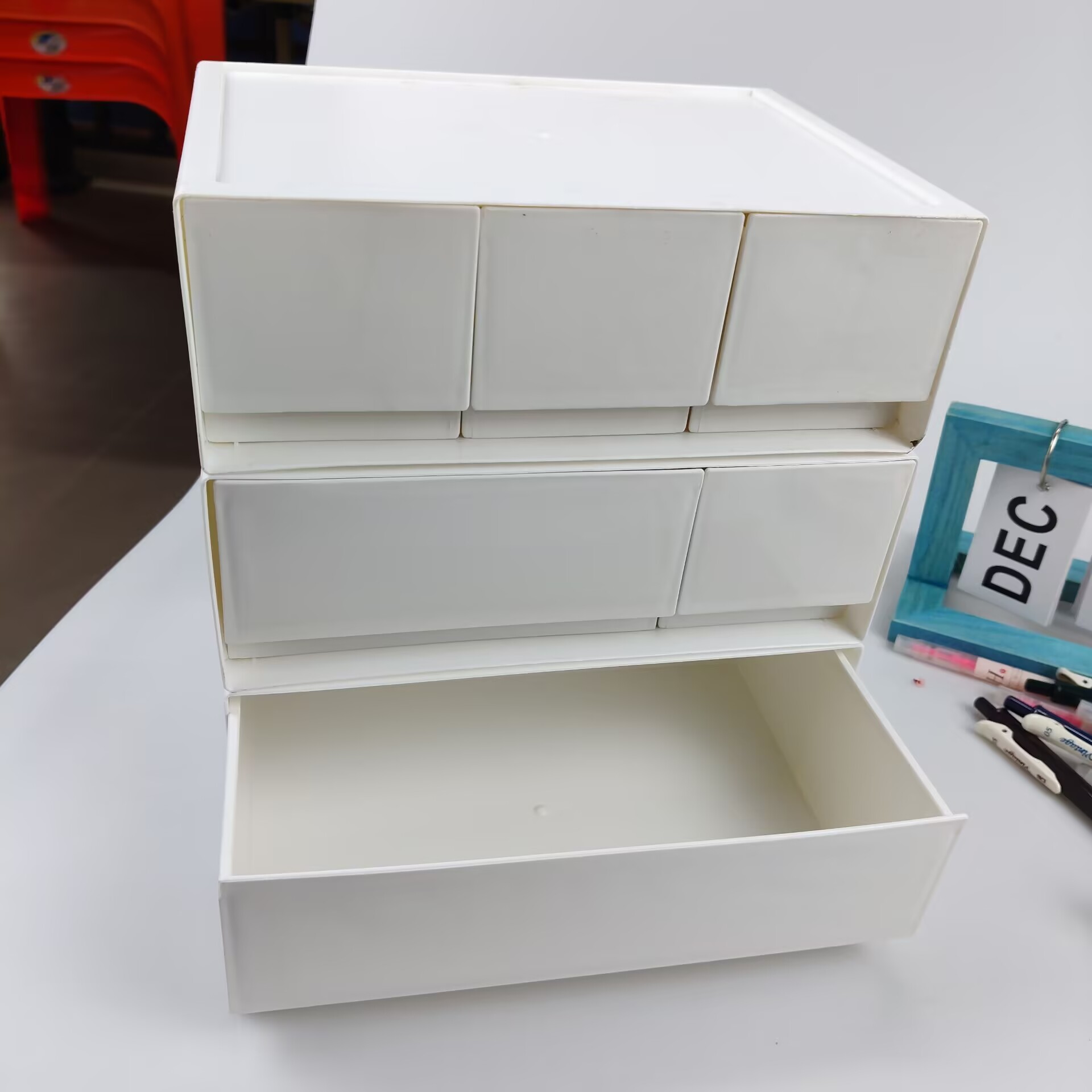 Desktop Storage Box, Drawer, C - đánh giá và giá Desk Setup Shelves