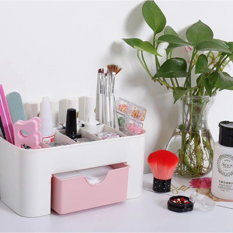 Nail Art Organizer Desktop Dra - đánh giá và giá Desk Setup Shelves